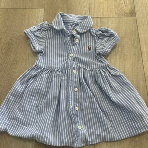Ralph Lauren Polo Striped Blue Kids Dress
